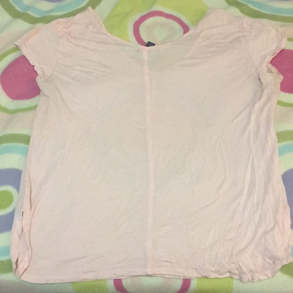 GAP Light Pink V-Neck Tee - Picture 3 of 4